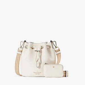 ♠️Kate Spade Rosie Small Mini Bucket Crossbody Bag, Parchment Multi NWT